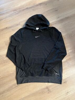 Nike Thermafit ADV Black Striped Pullover Hoodie